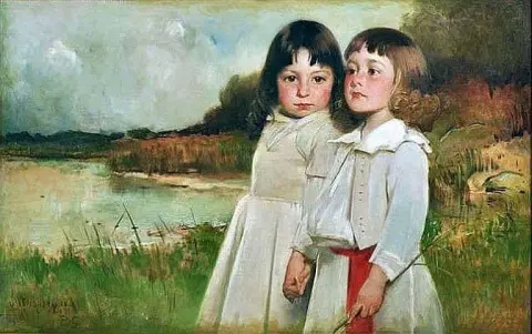 Katharina Van Wagenen 和 Garrat Bleecker Van Wagenen 的肖像 1889