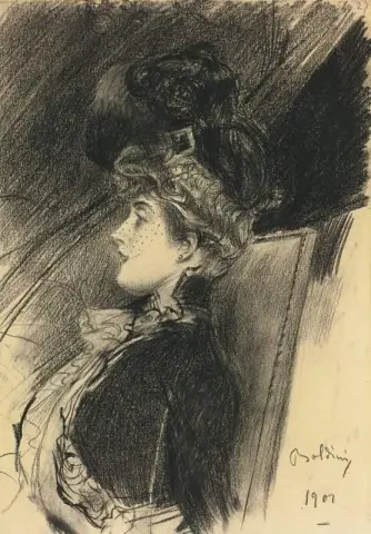 Signora Seduta Di Profilo 1901