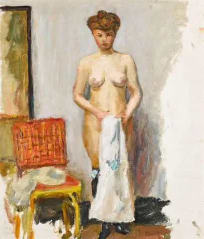 Nackter roter Stuhl, ca. 1905