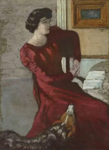 Porträt von Madame Hessel oder der Dame in Rot 1901