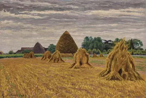 Ernte in Perigny-sur-Yerres nach dem Sturm 1907