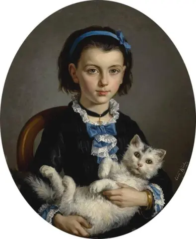 Young Girl With Blue Ribbon
