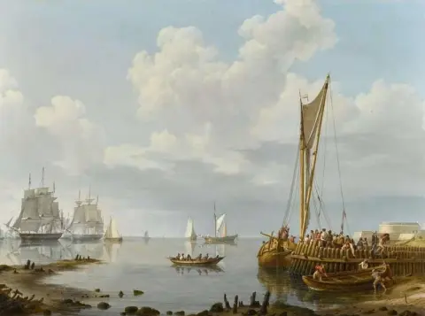 Судоходство в спокойном устье 1836 г.