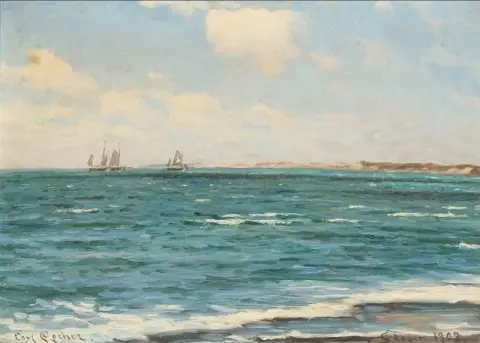 Schiffe vor der Küste von Skagen 1902