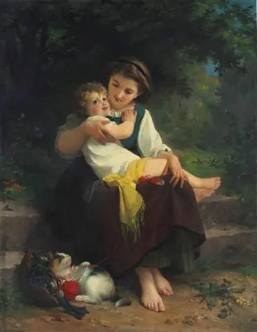 Mother And Child With A Kitten 1875