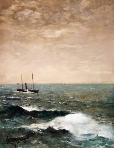 Морской пехотинец с пароходом 1893 г.