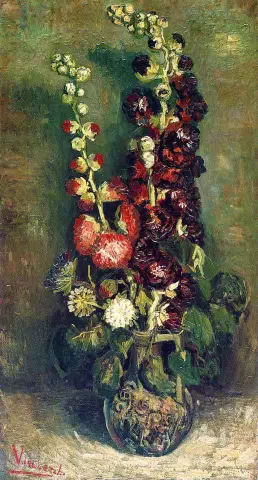 Maljakko myskimallowilla - 1886