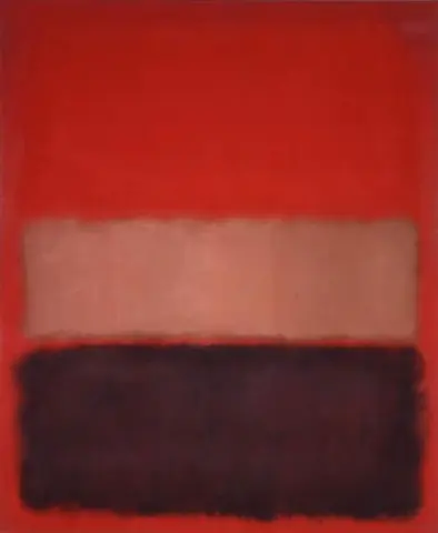 מס' 46 (שחור, אוקר, אדום על אדום)