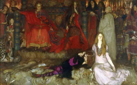 A cena da peça em Hamlet Ato III Cena 2 1897