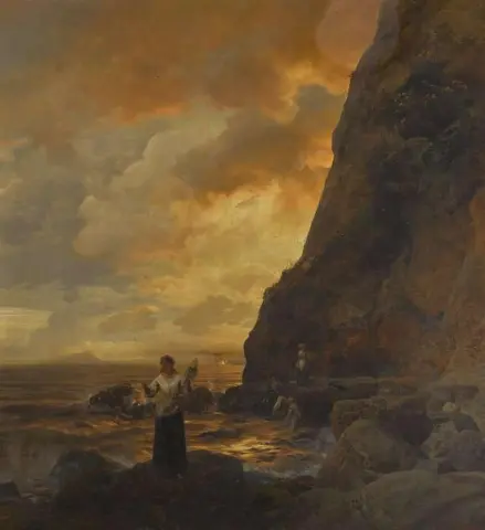 Figure al bagno sulle rocce Italia 1887