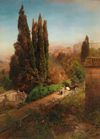 Blick In Den Garten Der Villa D Este Tivoli Bei Rom Una veduta del giardino di Villa D Este a Tivoli vicino Roma 1881