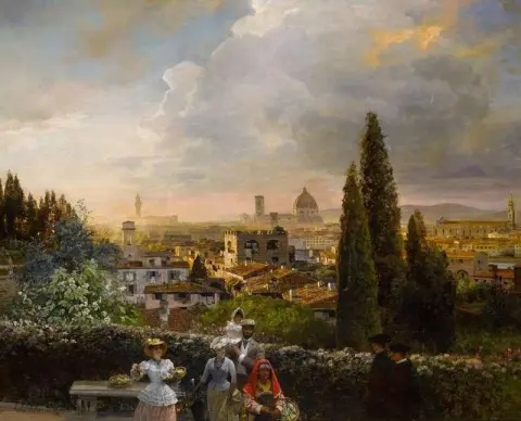 Terrazza Sulle Alture Di Firenze 1891