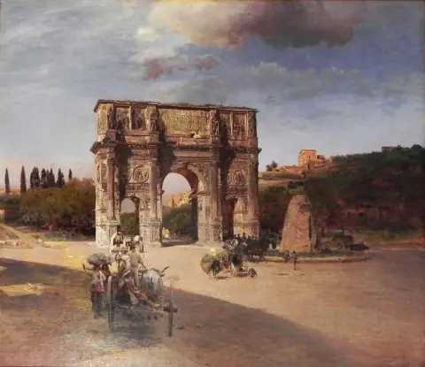 Triumphbogen Des Konstantin A Roma Arco Trionfale Di Costantino A Roma 1886