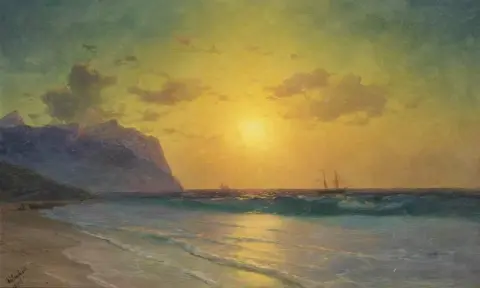 Etter stormens solnedgang på kysten 1895