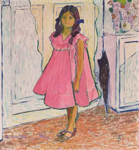 Greti In Rotem Kleid, 1907