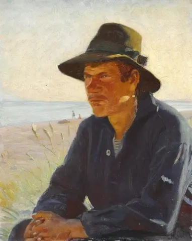 Fisherman With Hat On Skagen Beach 1897