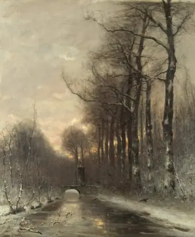 Ein Fluss im Winter