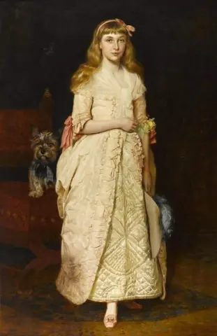 Ett porträtt av fröken Rose Fenwick som ett barn 1877