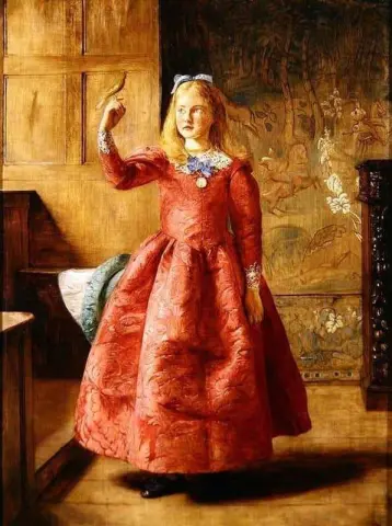 Flicka med linne 1865
