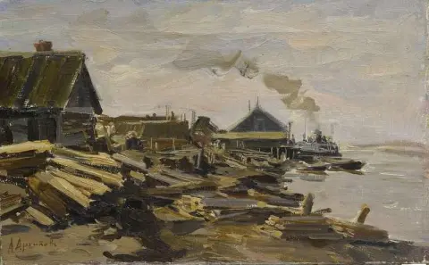 Navio a vapor no norte da Rússia, 1898