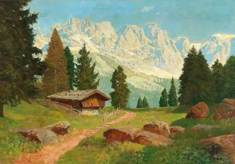 多洛米蒂山夏季景观