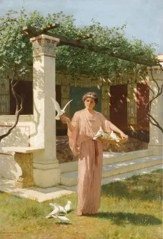 Feeding The Doves 1918