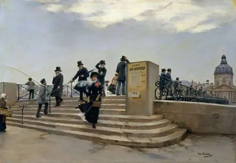 Una giornata ventosa sul Pont des Arts Ca. 1880-81