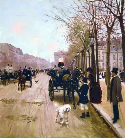 Carrozze sugli Champs-Élysées 1889