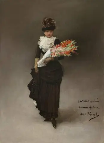 Giovane Donna Con Il Mazzo Di Fiori