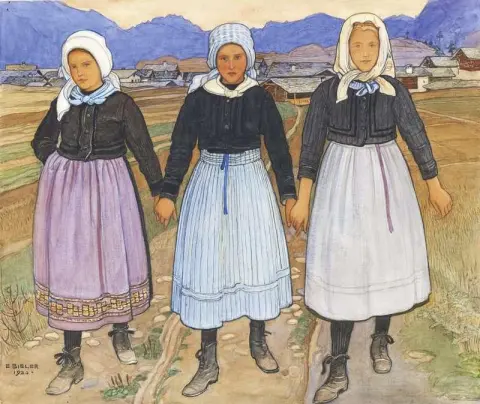 Tres jóvenes de Granois 1920