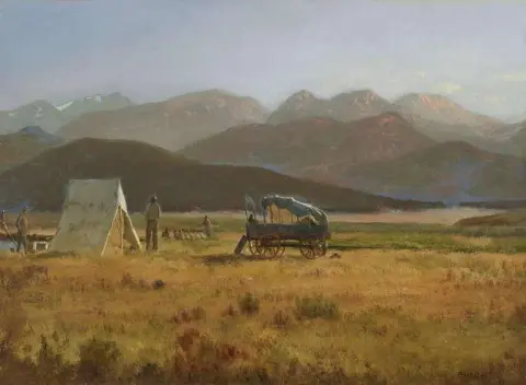 Auf dem Weg zum Yellowstone Park Company AS Camp der 86. US-Armee, ca. 188
