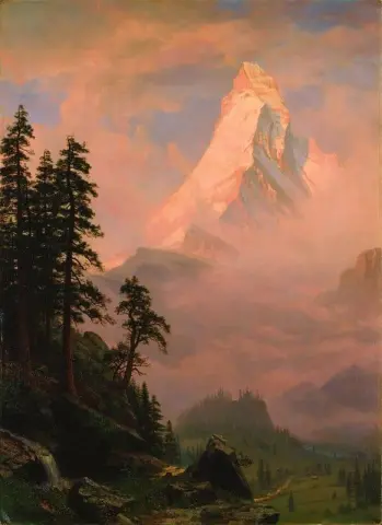 Sonnenaufgang am Matterhorn ca. 1875