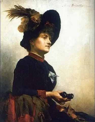 Naisen muotokuva oopperalaseilla 1884