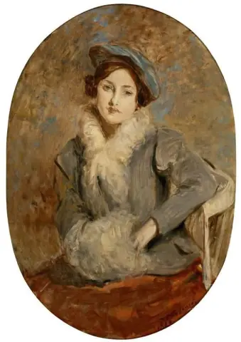 Desiree Manfred con un manicotto 1894
