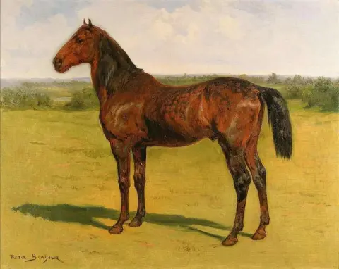 A Bay Horse In A Landscape
