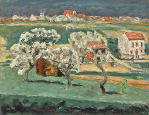 Bloeiende bomen Witte Huis ca. 1909