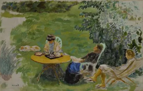 The Nap in the Garden Ca. 1900