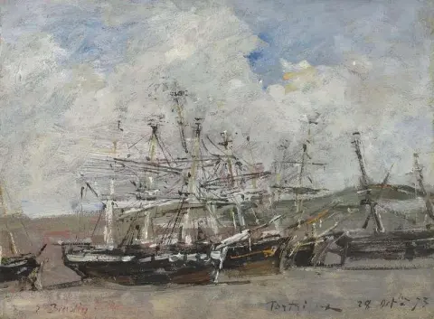 Portrieux. Die Ebbe im Hafen 1873