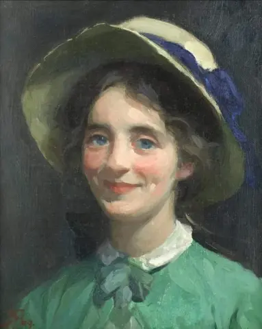 Muotokuva tytöstä hatussa 1909