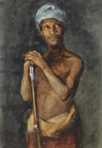 Indonesialainen sotilas noin 1884