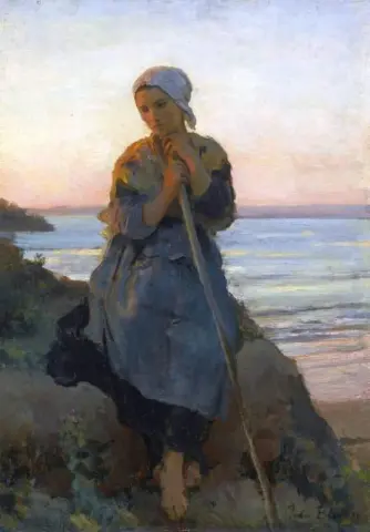 רועה צעירה מדוארננז בערך 1865-70