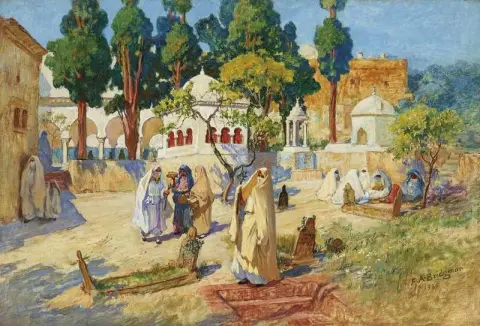 Arab Women S Day In The Cemetery Bou-kobrine 1925