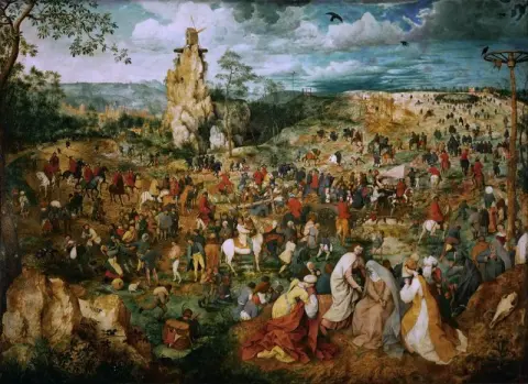 The procession to Calvary