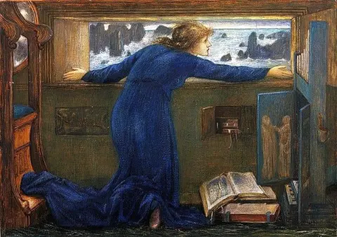 Dorigen av Bretagne lengter etter ektemannens trygge retur 1871