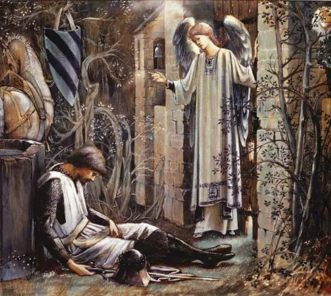 Sir Lancelot ved kapellet i Sangreal