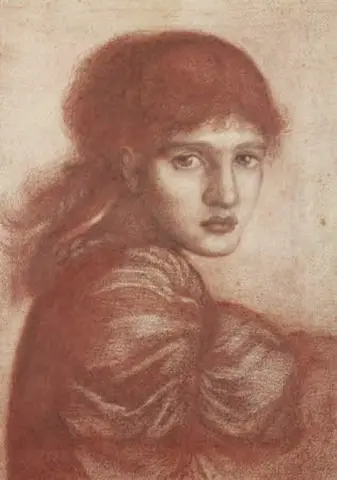 Studie av en jente sannsynligvis Maria Zambaco på Wightwick Manor 1866