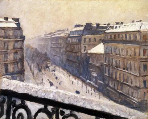 Boulevard Haussmann Snow Effect