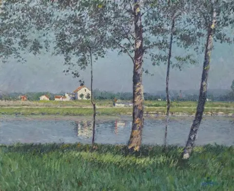 Oever van de Seine bij Petit-Gennevilliers ca. 1888