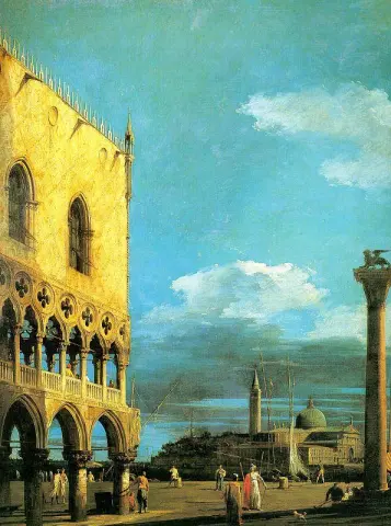 세인트 조지 메이저(Saint George Major) 앞의 피아제타(Piazzetta)