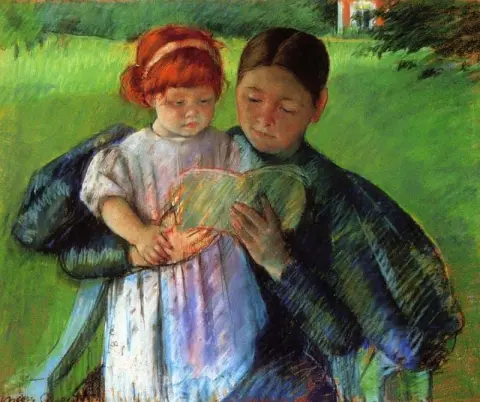Nurse Reading To A Little Girl 1895